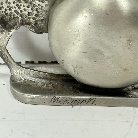 Vintage Maneli Mini Mantle Clock With Flowers 4in x 2in - Picture 5 of 7